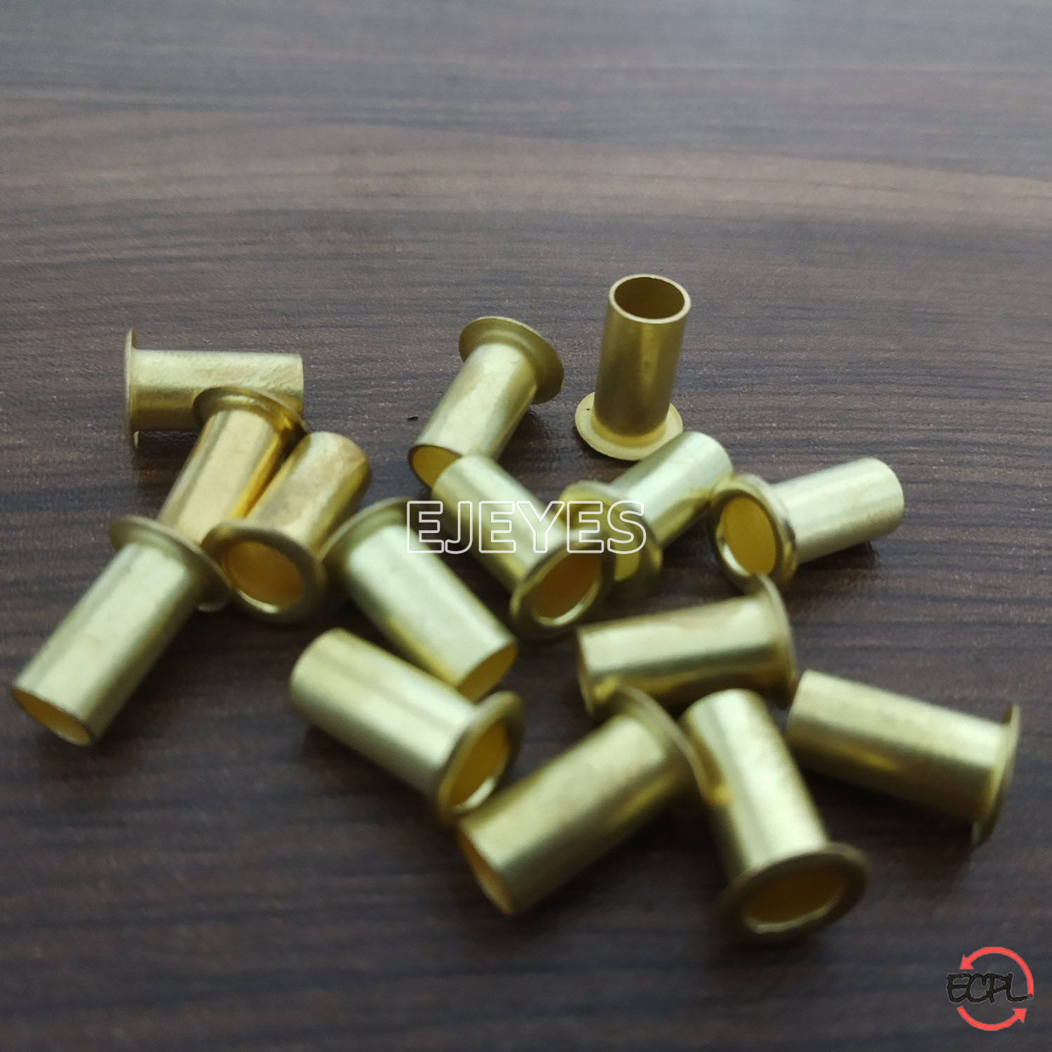 Golden brass tubular rivet 2133: A stylish and durable hardware component, perfect for multiple uses.